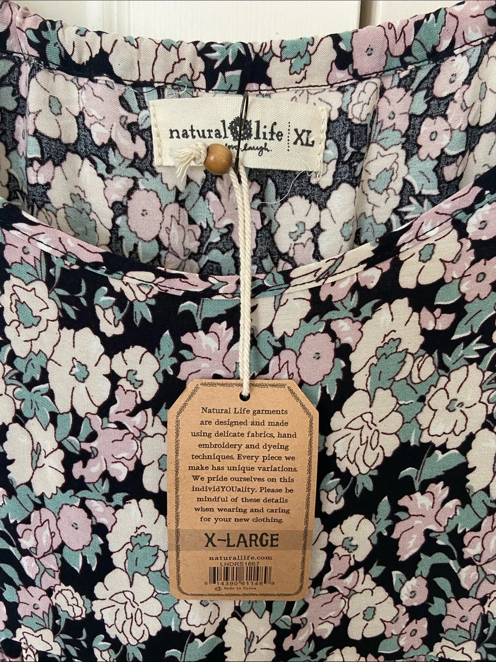 NATURAL LIFE Black Floral Maxi Dress